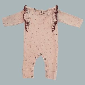 Pehr Baby Pink Celestial Pleated Romper Stardust - 3 Months